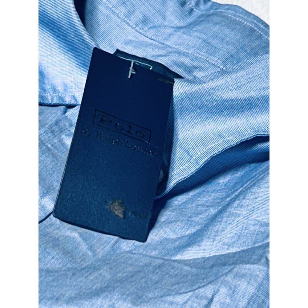 Men's‎ Polo Ralph Lauren Button Down Shirt Blue/White 2XL New With Tags
